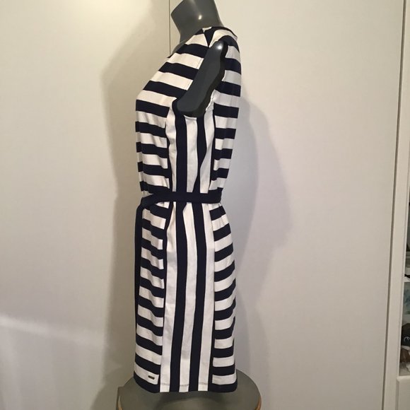 Tommy Hilfiger Nautical Dress with Cap Sleeves and Square Neckline Size L - Picture 6 of 9